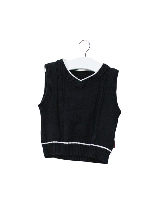 A Black Sweater Vests from Comme Ca Ism in size 12-18M for boy. (Front View)
