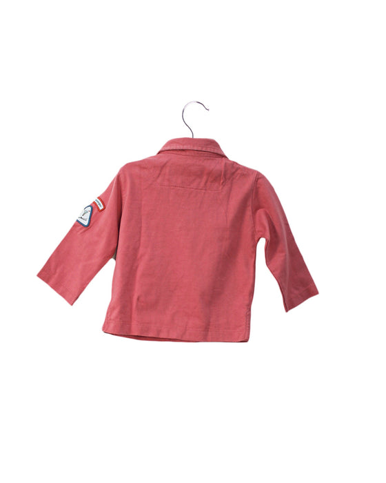 A Pink Long Sleeve Polos from Jacadi in size 6-12M for boy. (Back View)