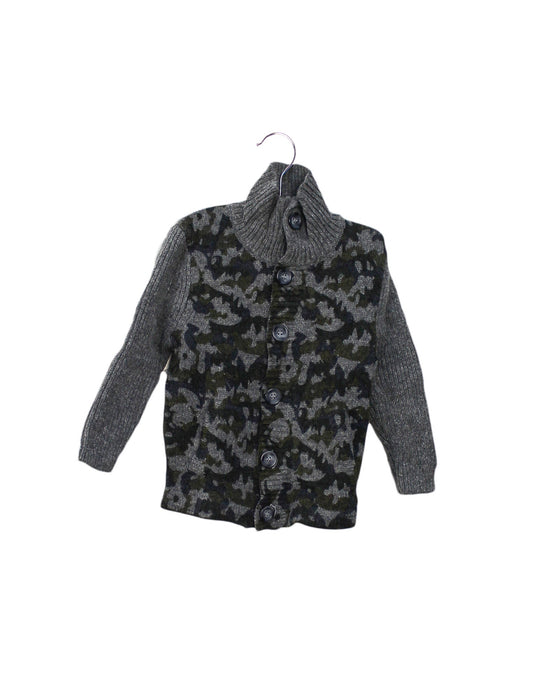 A Grey Cardigans from Seed in size 12-18M for boy. (Front View)