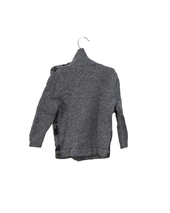 A Grey Cardigans from Seed in size 12-18M for boy. (Back View)