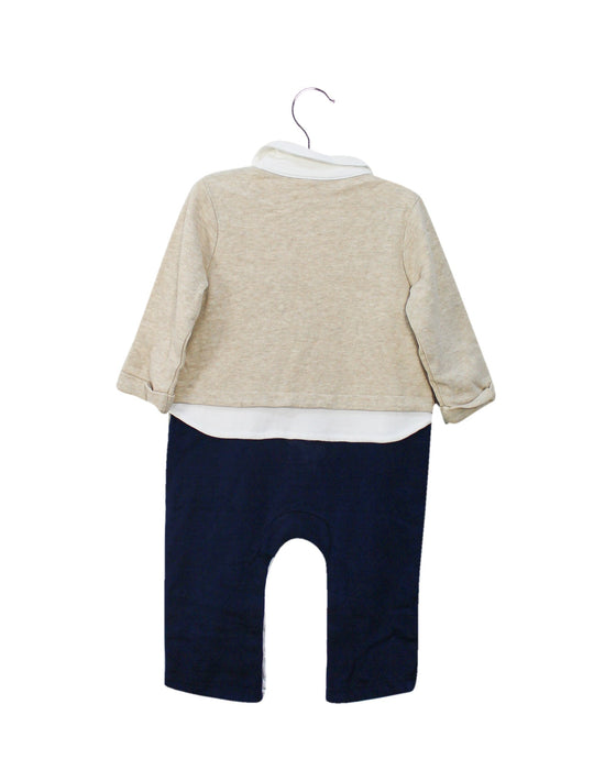 A Navy Long Sleeve Jumpsuits from Mides in size 6-12M for boy. (Back View)
