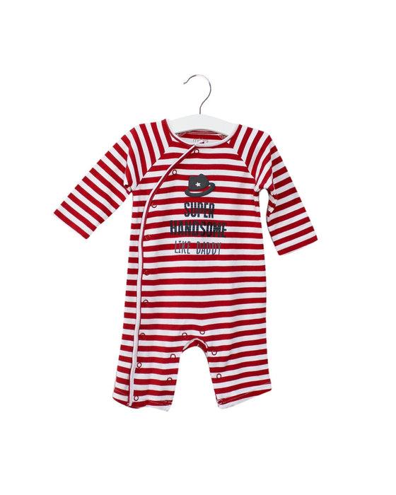 A Red Long Sleeve Jumpsuits from Mides in size 3-6M for boy. (Front View)