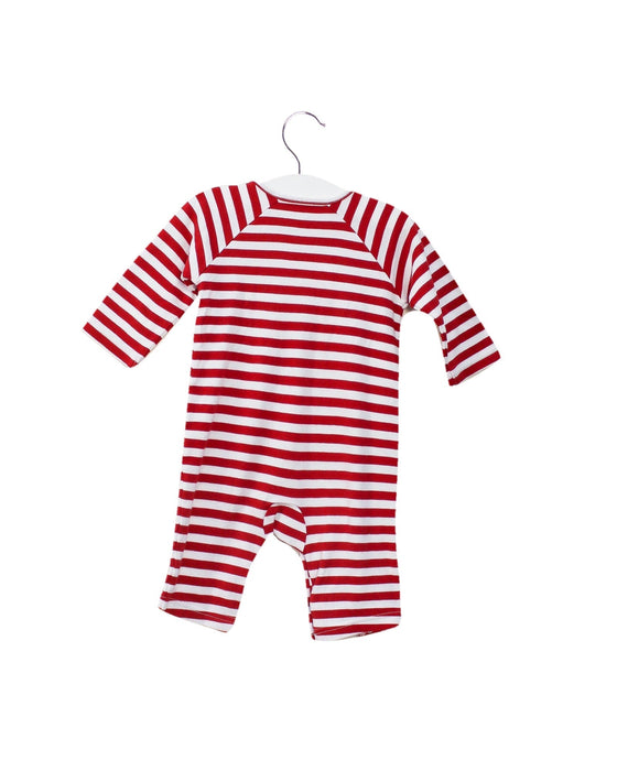 A Red Long Sleeve Jumpsuits from Mides in size 3-6M for boy. (Back View)