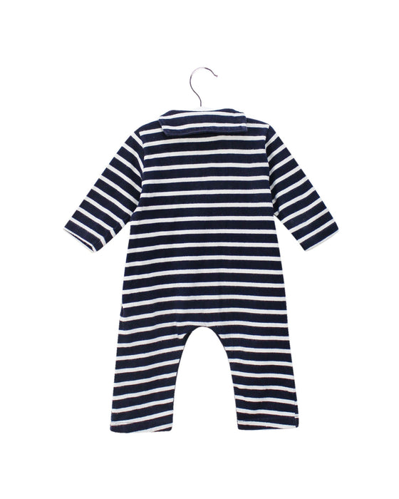A Navy Long Sleeve Jumpsuits from Petit Bateau in size 6-12M for boy. (Back View)
