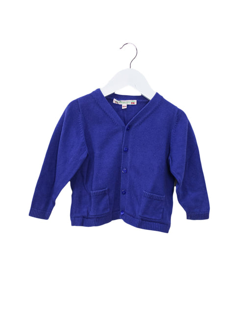 A Blue Cardigans from Bonpoint in size 12-18M for boy. (Front View)