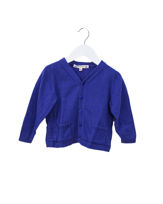 A Blue Cardigans from Bonpoint in size 12-18M for boy. (Front View)