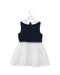 A Navy Sleeveless Dresses from Chickeeduck in size 12-18M for girl. (Back View)