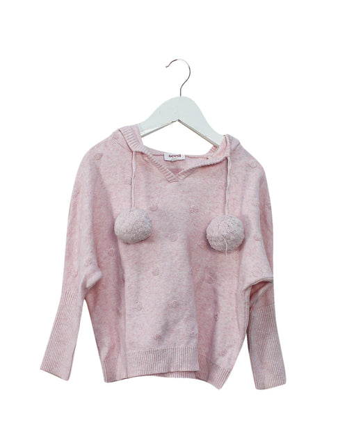 A Pink Sweatshirts from Seed in size XS for girl. (Front View)