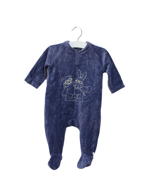 A Navy Long Sleeve Jumpsuits from Noukie's in size 0-3M for boy. (Front View)