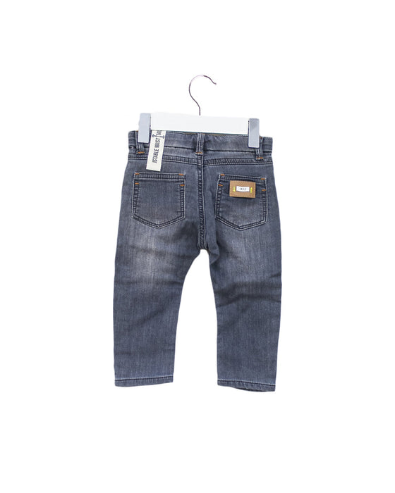 A Grey Jeans from IKKS in size 6-12M for boy. (Back View)