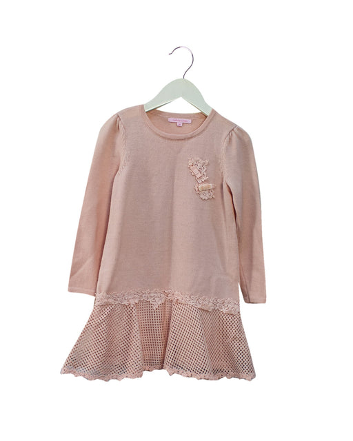A Pink Sweater Dresses from Nicholas & Bears in size 3T for girl. (Front View)