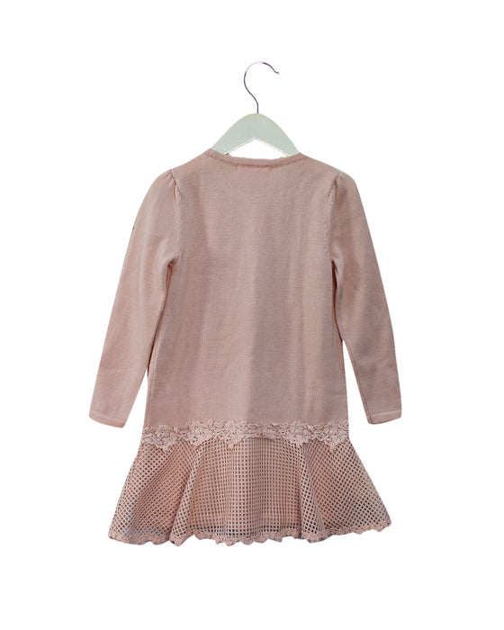 A Pink Sweater Dresses from Nicholas & Bears in size 3T for girl. (Back View)