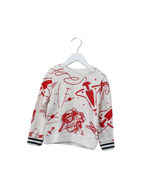 A Ivory Crewneck Sweatshirts from Catimini in size 4T for girl. (Front View)