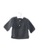 A Grey Long Sleeve Tops from Purebaby in size 0-3M for girl. (Front View)