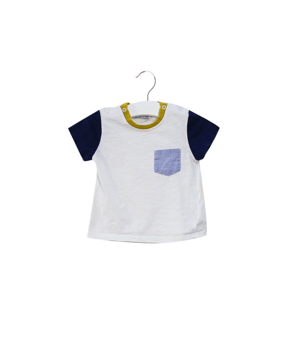 A White Short Sleeve T Shirts from Mayoral in size 3-6M for boy. (Front View)