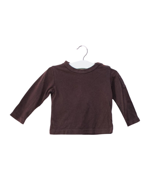 A Brown Long Sleeve Tops from Caramel Baby & Child in size 0-3M for girl. (Front View)