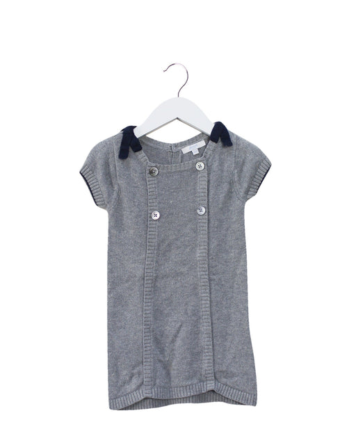 A Grey Sweater Dresses from Jacadi in size 6-12M for girl. (Front View)