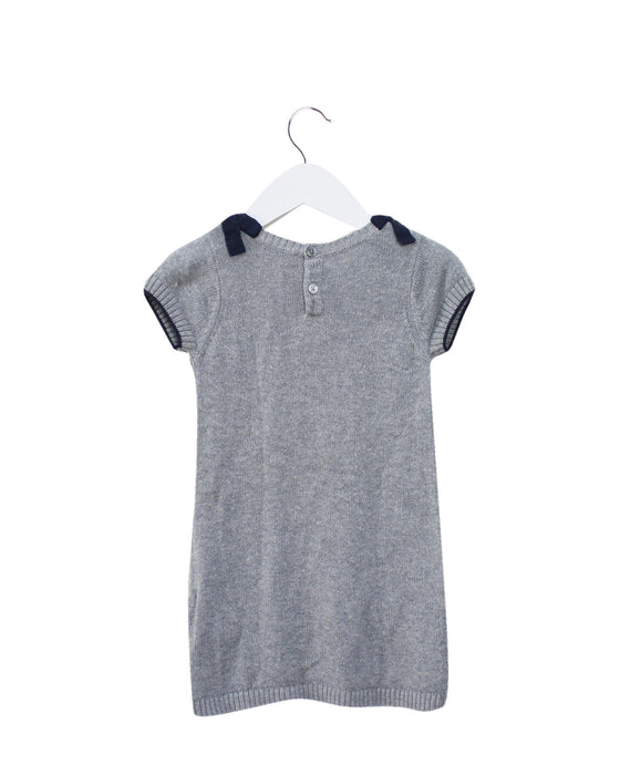 A Grey Sweater Dresses from Jacadi in size 6-12M for girl. (Back View)