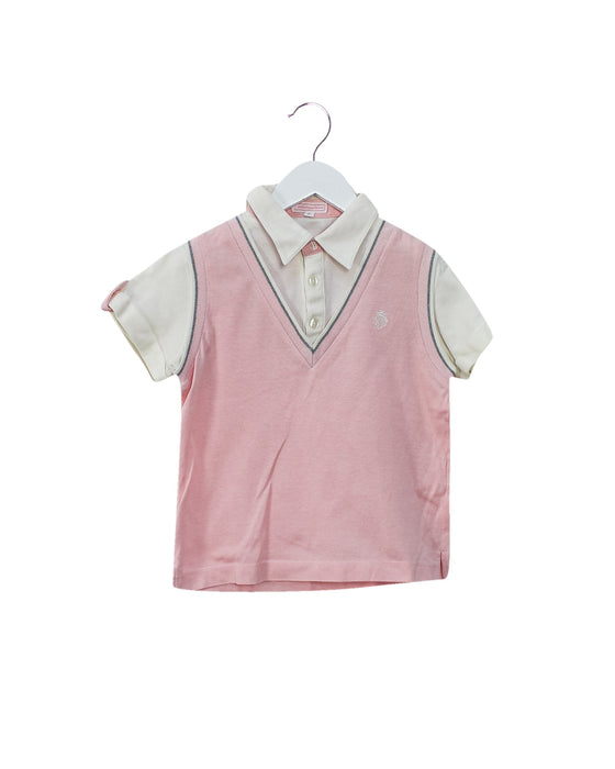 A Pink Short Sleeve Polos from Nicholas & Bears in size 4T for boy. (Front View)