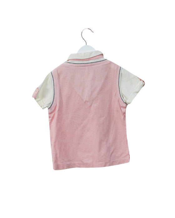 A Pink Short Sleeve Polos from Nicholas & Bears in size 4T for boy. (Back View)