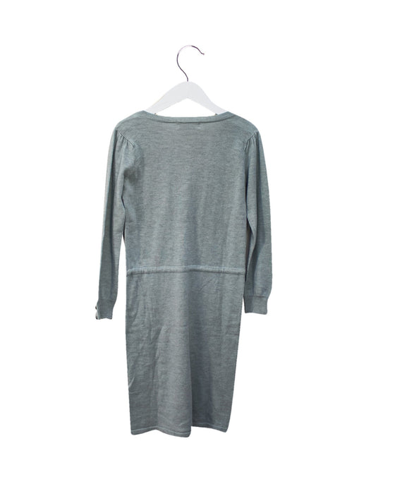 A Teal Long Sleeve Dresses from Excuse My French in size 8Y for girl. (Back View)