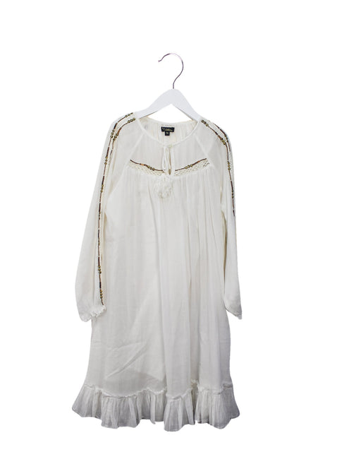 A White Long Sleeve Dresses from Velveteen in size 10Y for girl. (Front View)