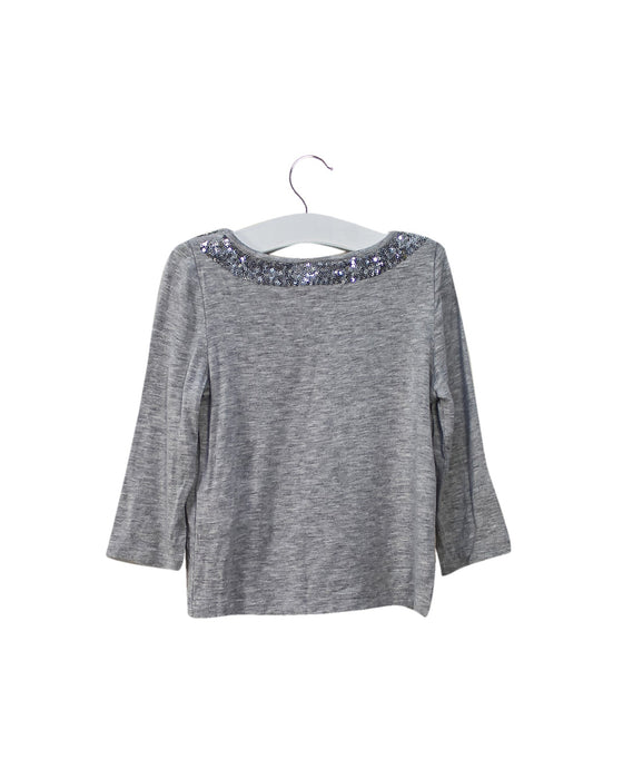 A Grey Long Sleeve Tops from The Little White Company in size 12-18M for girl. (Back View)