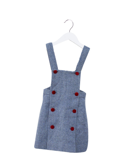 A Blue Overall Dresses from Oscar de la Renta in size 2T for girl. (Front View)