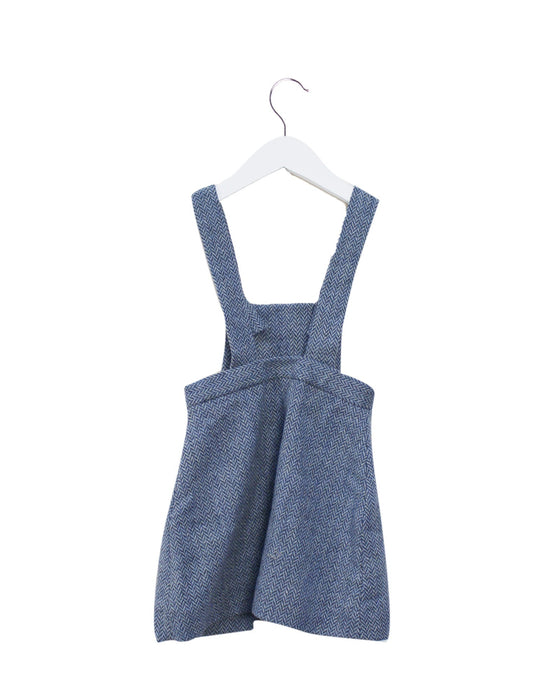 A Blue Overall Dresses from Oscar de la Renta in size 2T for girl. (Back View)