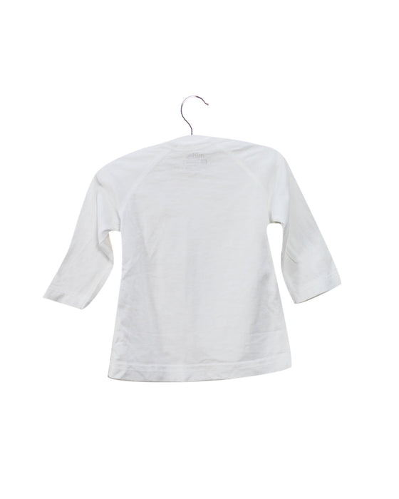 A White Long Sleeve Tops from Mides in size 3-6M for girl. (Back View)