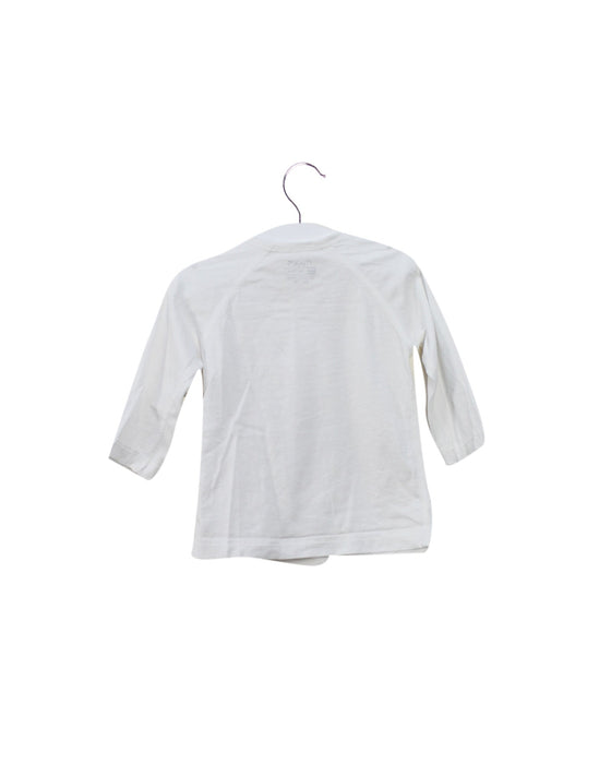 A White Long Sleeve Tops from Mides in size 3-6M for girl. (Back View)