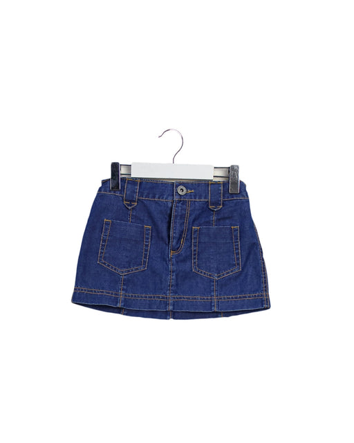 A Blue Short Skirts from As Know As Ponpoko in size 4T for girl. (Front View)