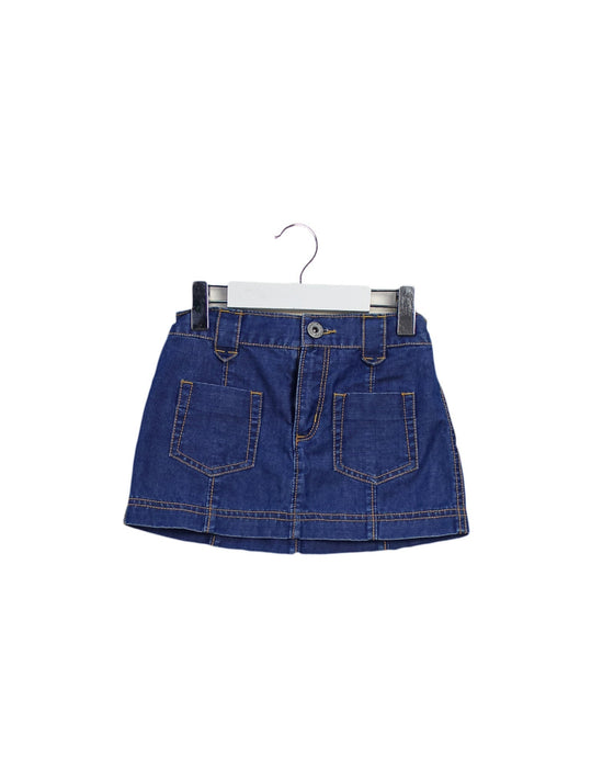 A Blue Short Skirts from As Know As Ponpoko in size 4T for girl. (Front View)