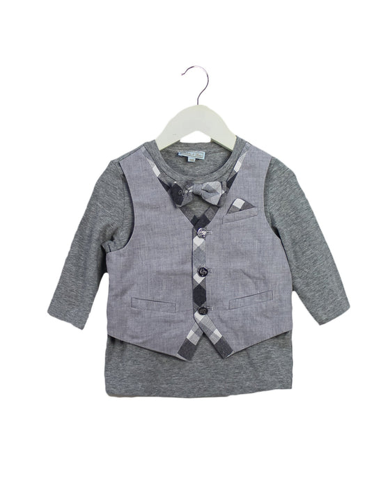 A Grey Long Sleeve Tops from Nicholas & Bears in size 6-12M for boy. (Front View)