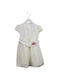 A White Short Sleeve Dresses from Chickeeduck in size 4T for girl. (Front View)