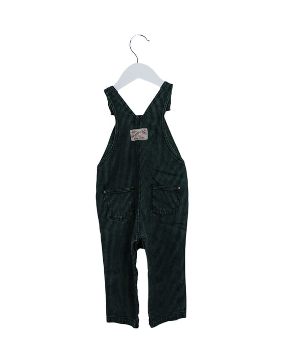 A Green Long Overalls from Petit Bateau in size 6-12M for boy. (Back View)