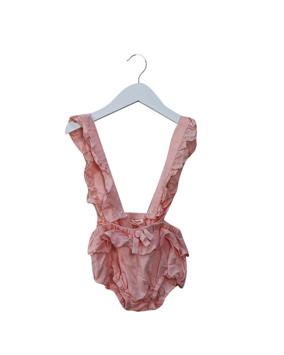 A Pink Overall Shorts from Country Road in size 18-24M for girl. (Front View)