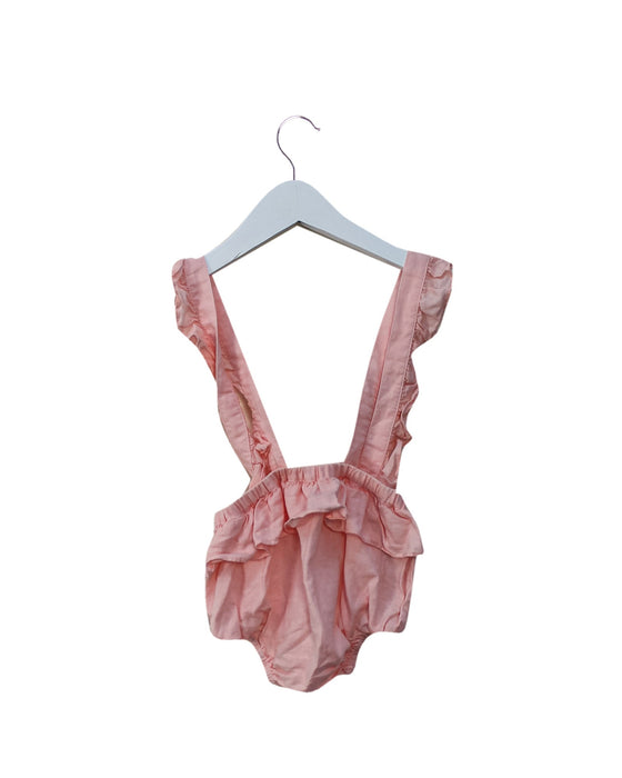A Pink Overall Shorts from Country Road in size 18-24M for girl. (Back View)