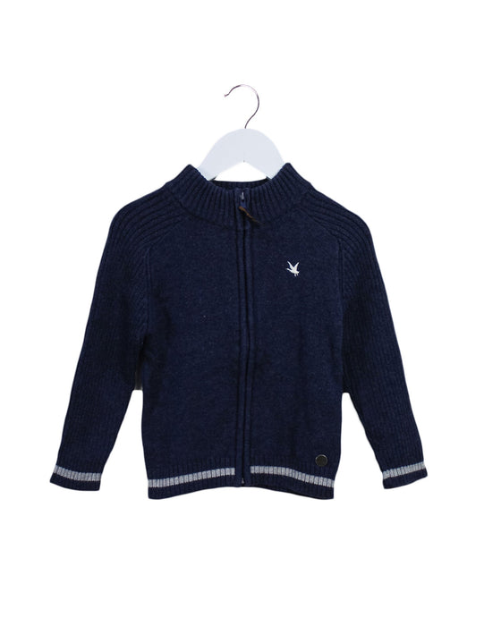 A Navy Lightweight Jackets from Chevignon in size 18-24M for girl. (Front View)