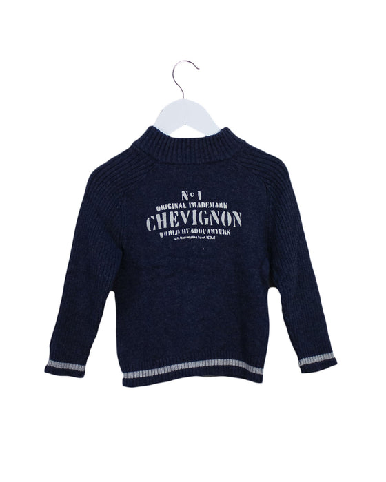 A Navy Lightweight Jackets from Chevignon in size 18-24M for girl. (Back View)