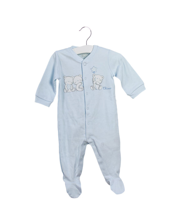 A Blue Long Sleeve Jumpsuits from Chicco in size 0-3M for boy. (Front View)