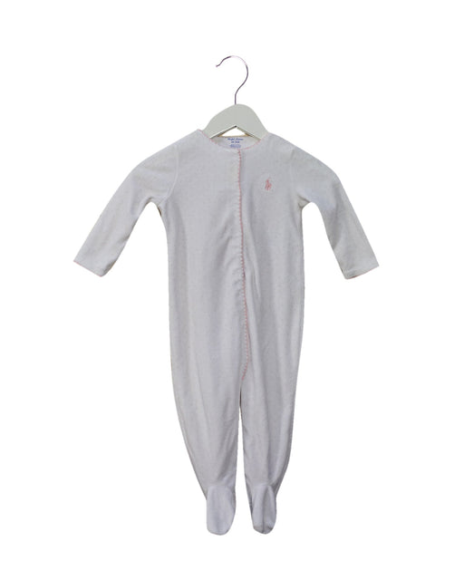 A White Long Sleeve Jumpsuits from Ralph Lauren in size 6-12M for girl. (Front View)