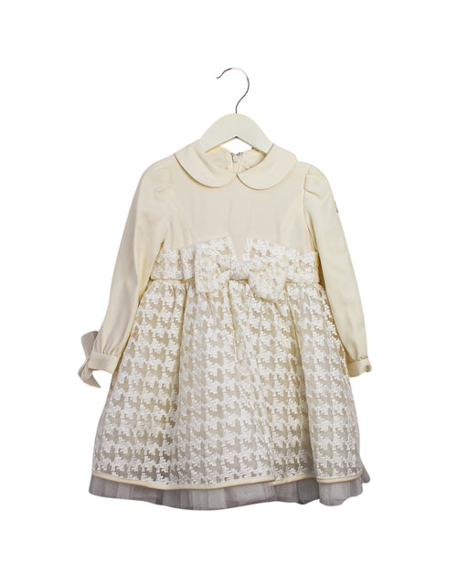 A Ivory Long Sleeve Dresses from Nicholas & Bears in size 3T for girl. (Front View)
