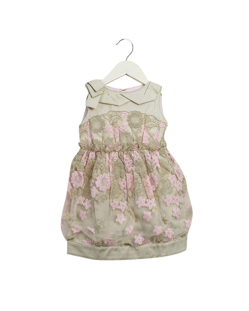 A Taupe Sleeveless Dresses from I Pinco Pallino in size 3T for girl. (Front View)