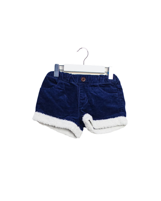 A Navy Shorts from Miki House in size 2T for girl. (Front View)