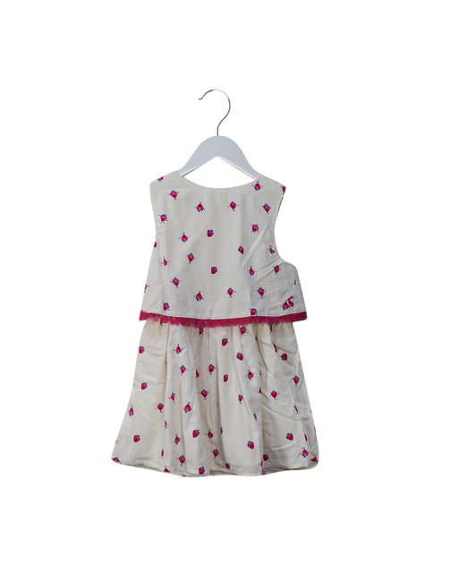 A White Sleeveless Dresses from Joules in size 3T for girl. (Front View)