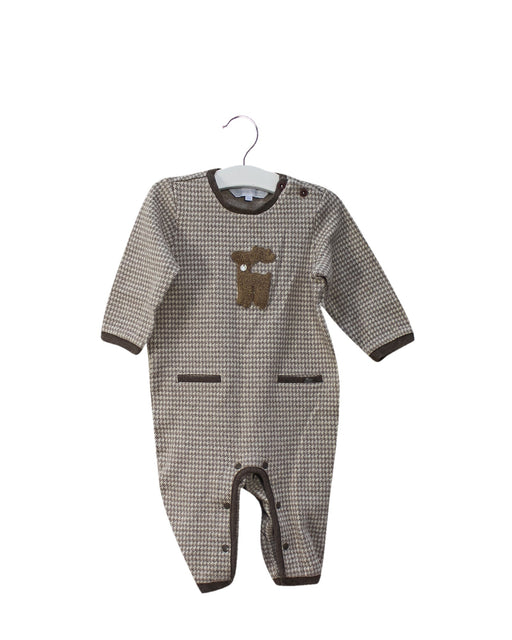 A Brown Long Sleeve Jumpsuits from Tartine et Chocolat in size 12-18M for boy. (Front View)