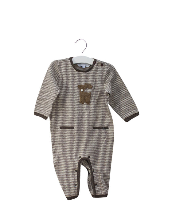 A Brown Long Sleeve Jumpsuits from Tartine et Chocolat in size 12-18M for boy. (Front View)