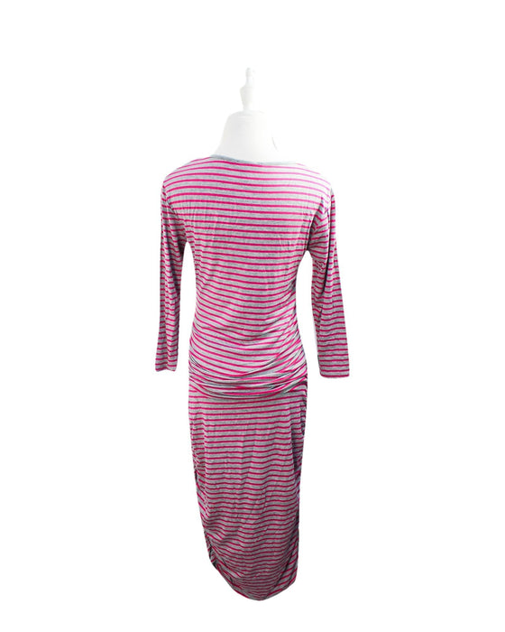A Pink Long Sleeve Dresses from Isabella Oliver in size S for maternity. (Back View)