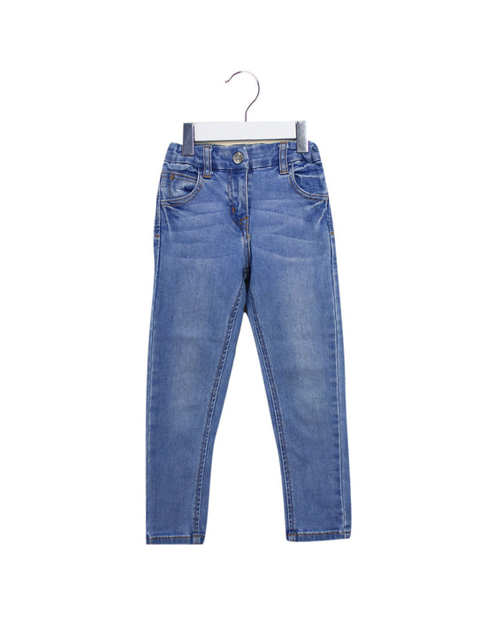 A Blue Jeggings from Monnalisa in size 4T for girl. (Front View)